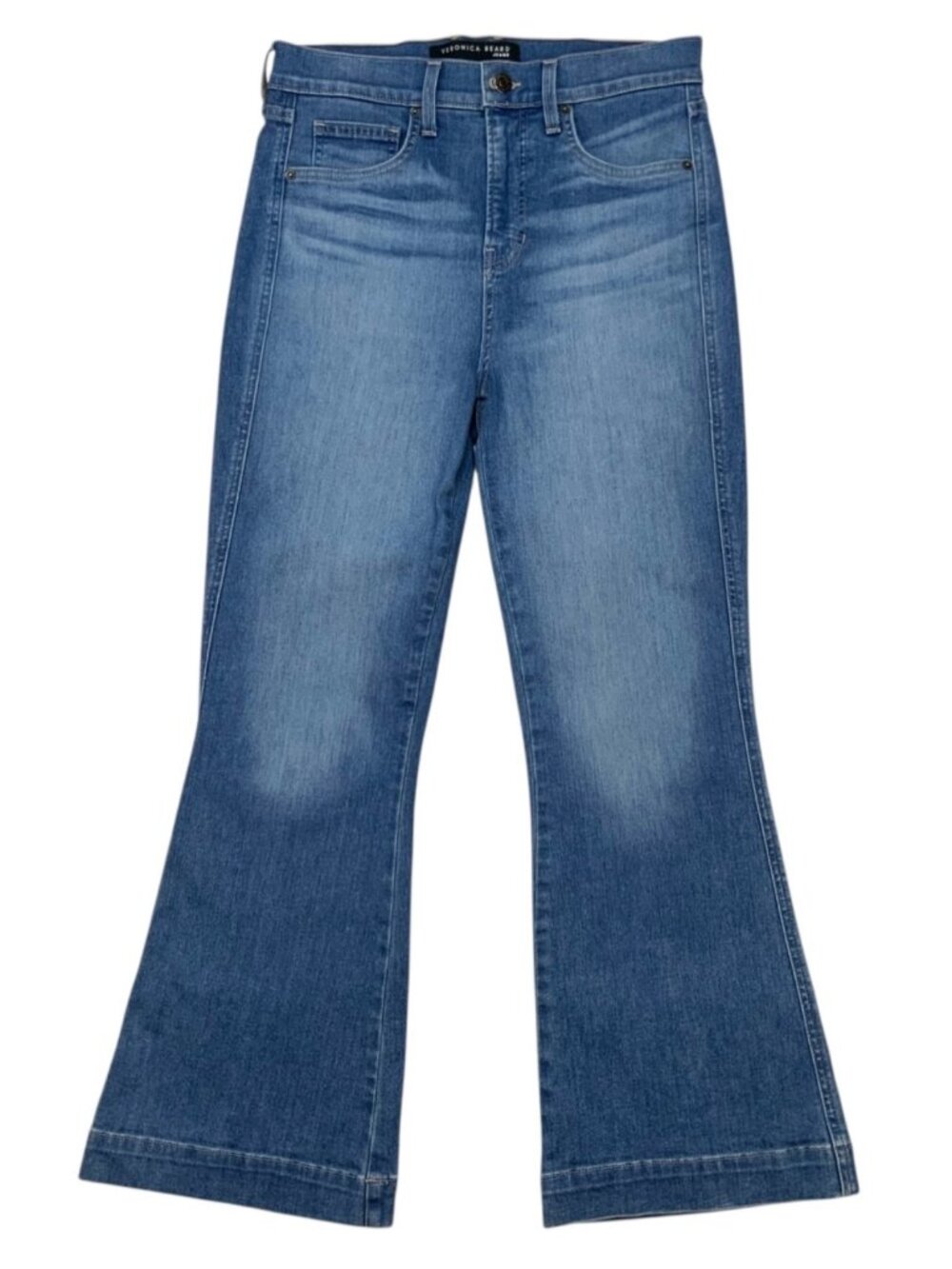 Veronica Beard Carson Jeans 28 Mystic Blue Flare High Rise